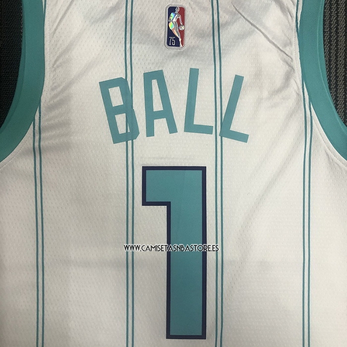 LaMelo Ball NO 1 Camiseta Charlotte Hornets Association 2022-23 Blanco